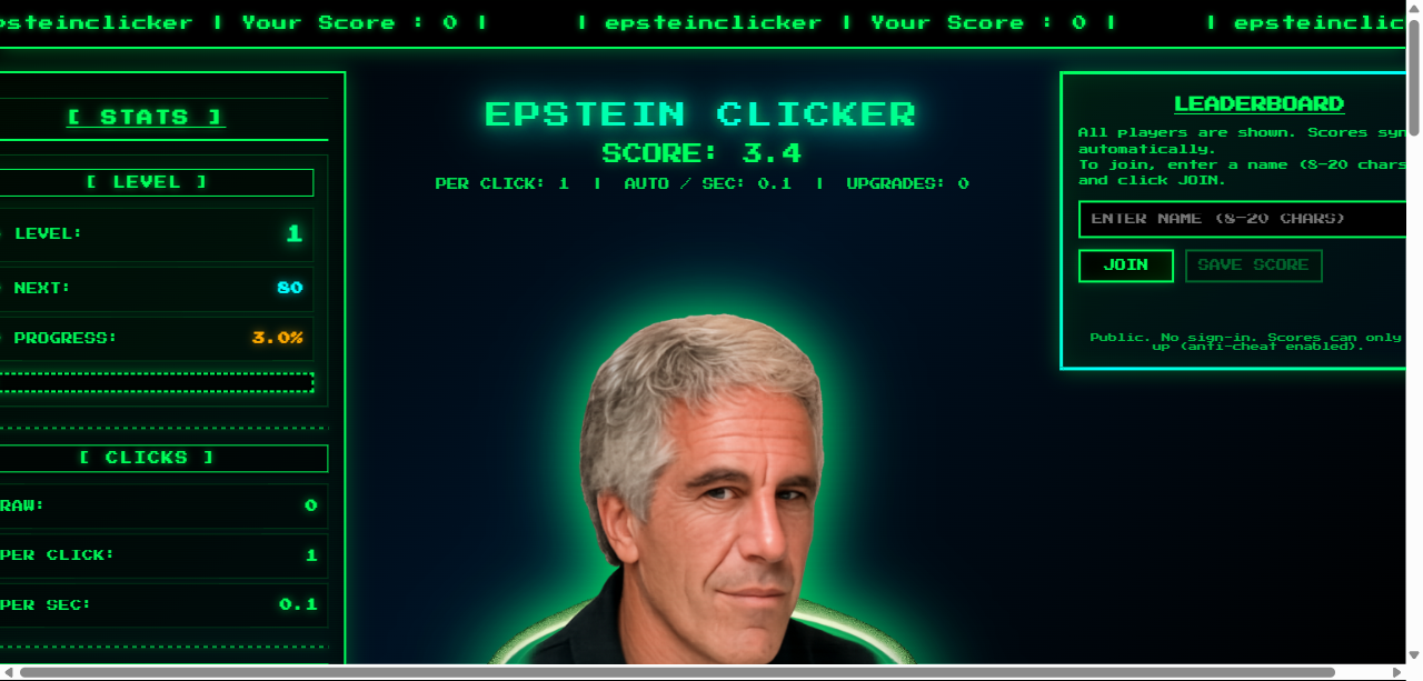 Epstein Clicker 2 - Upgrades